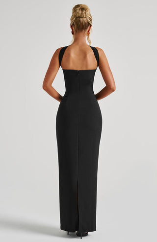 Yulia Maxi Dress - Black - Napalia